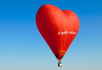Ознакомительный полет на воздушном шаре Сердце в Феодосии