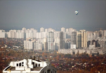 Полет на воздушном шаре в Киеве
